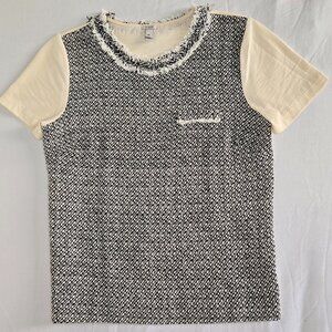 J.Crew Silk Tweed Tee size Xs